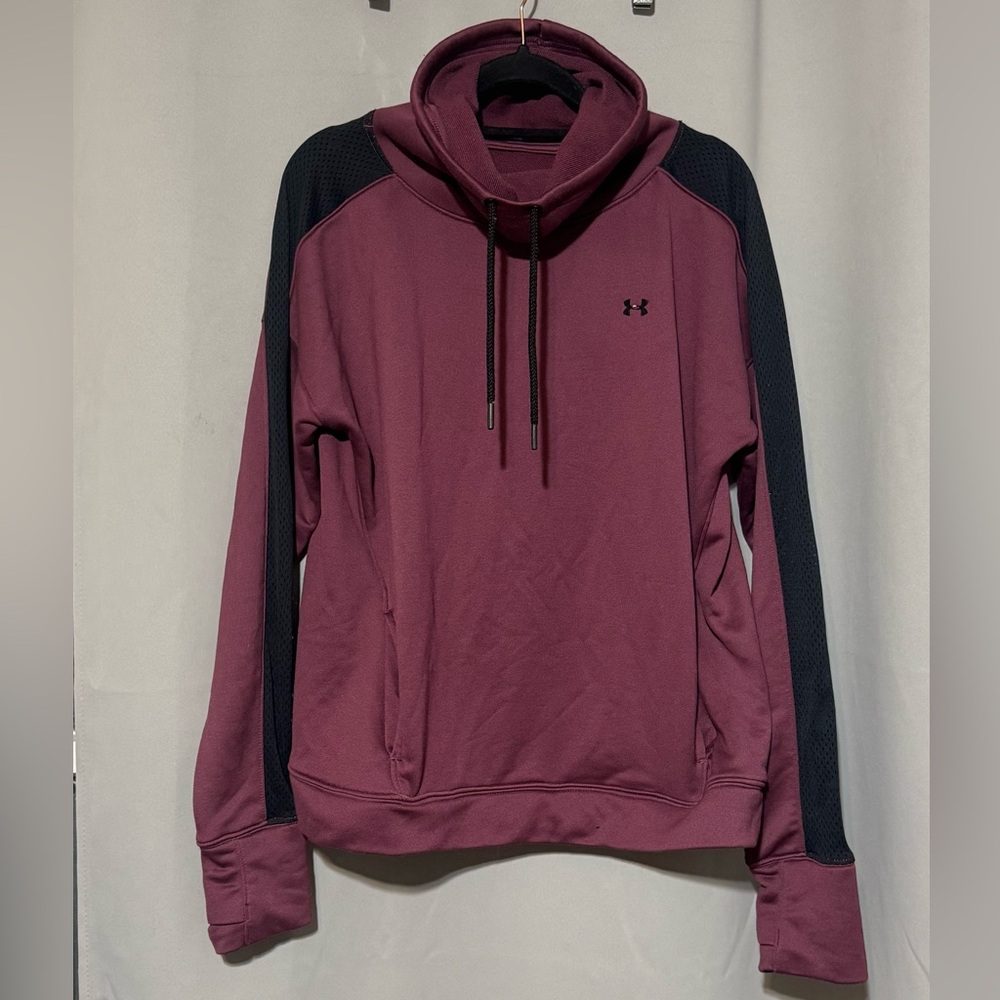 Under Armour Women's Burgundy and Black Hoodie